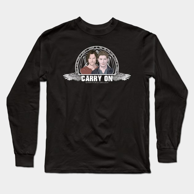 Carry On Winchesters Long Sleeve T-Shirt by potatonomad